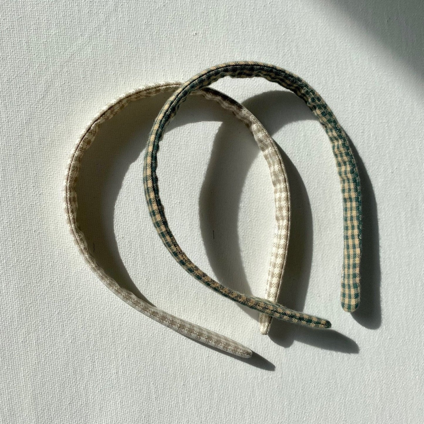 Handmade Green Gingham Headband