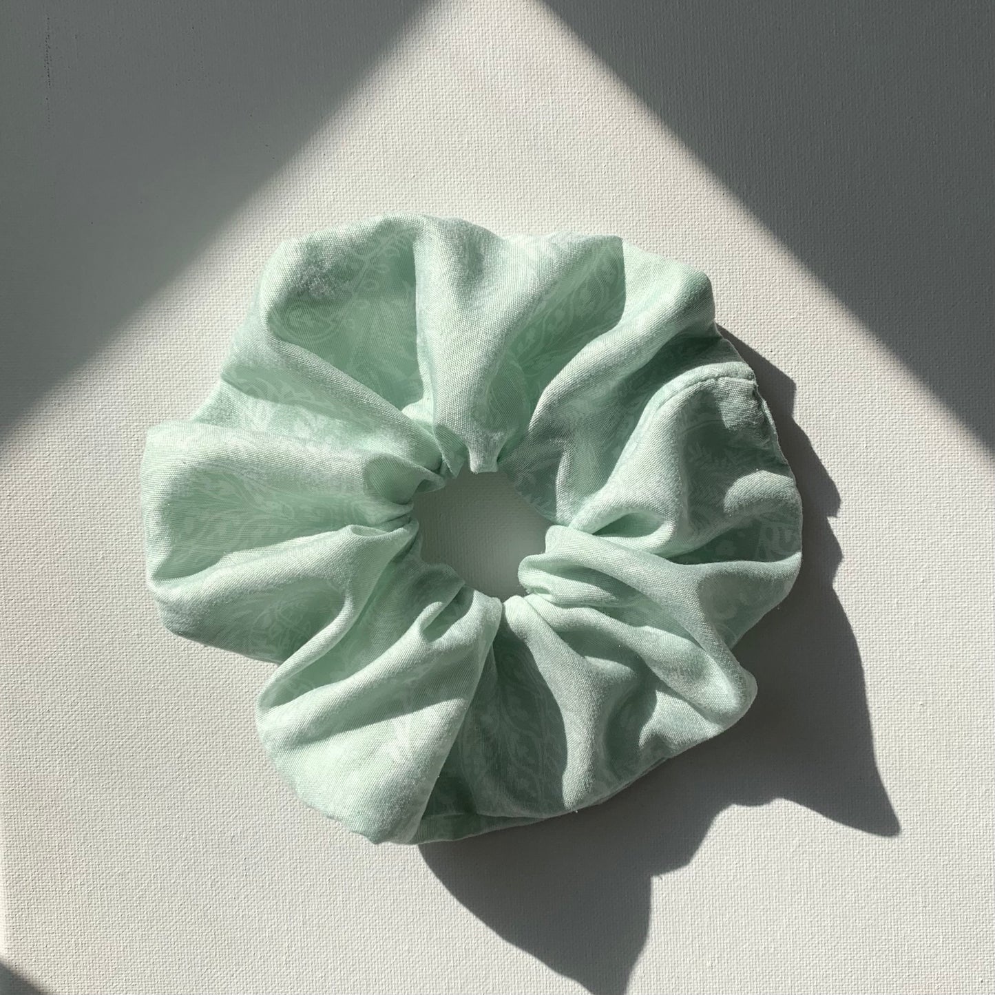Mint Paisley Scrunchie - Oversized