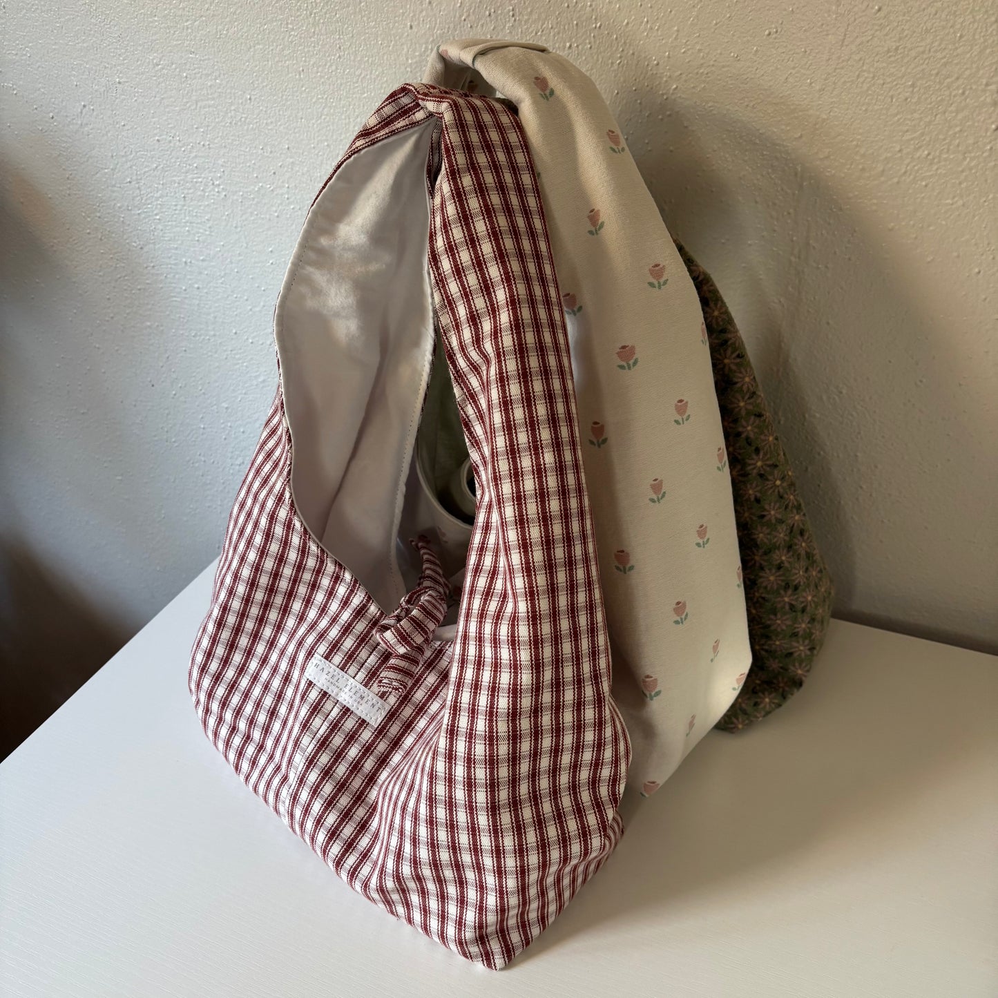 Slouch Shoulder Bag - Red Plaid