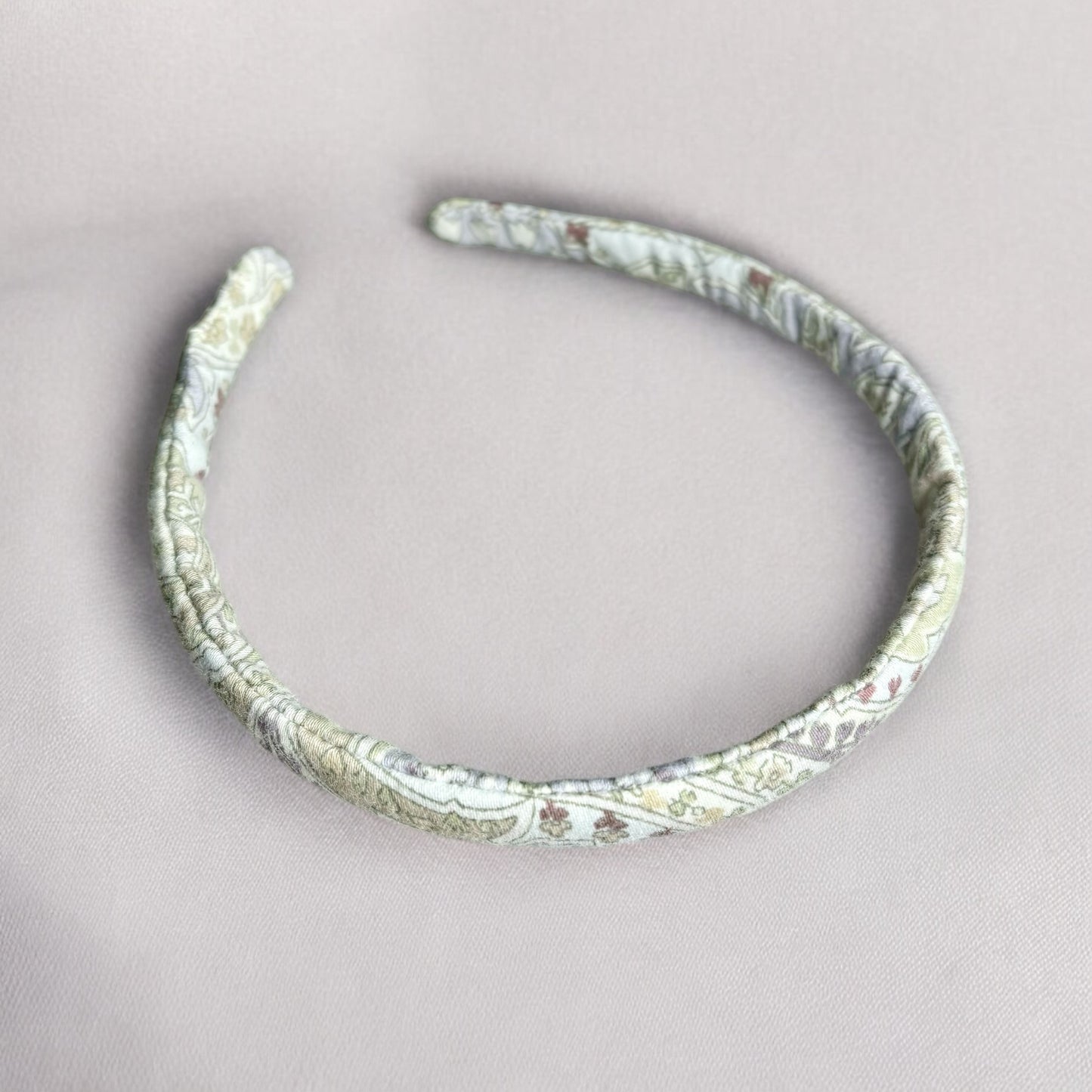 Handmade White Paisley Headband