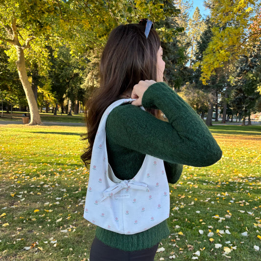 Slouch Shoulder Bag - Flower Print