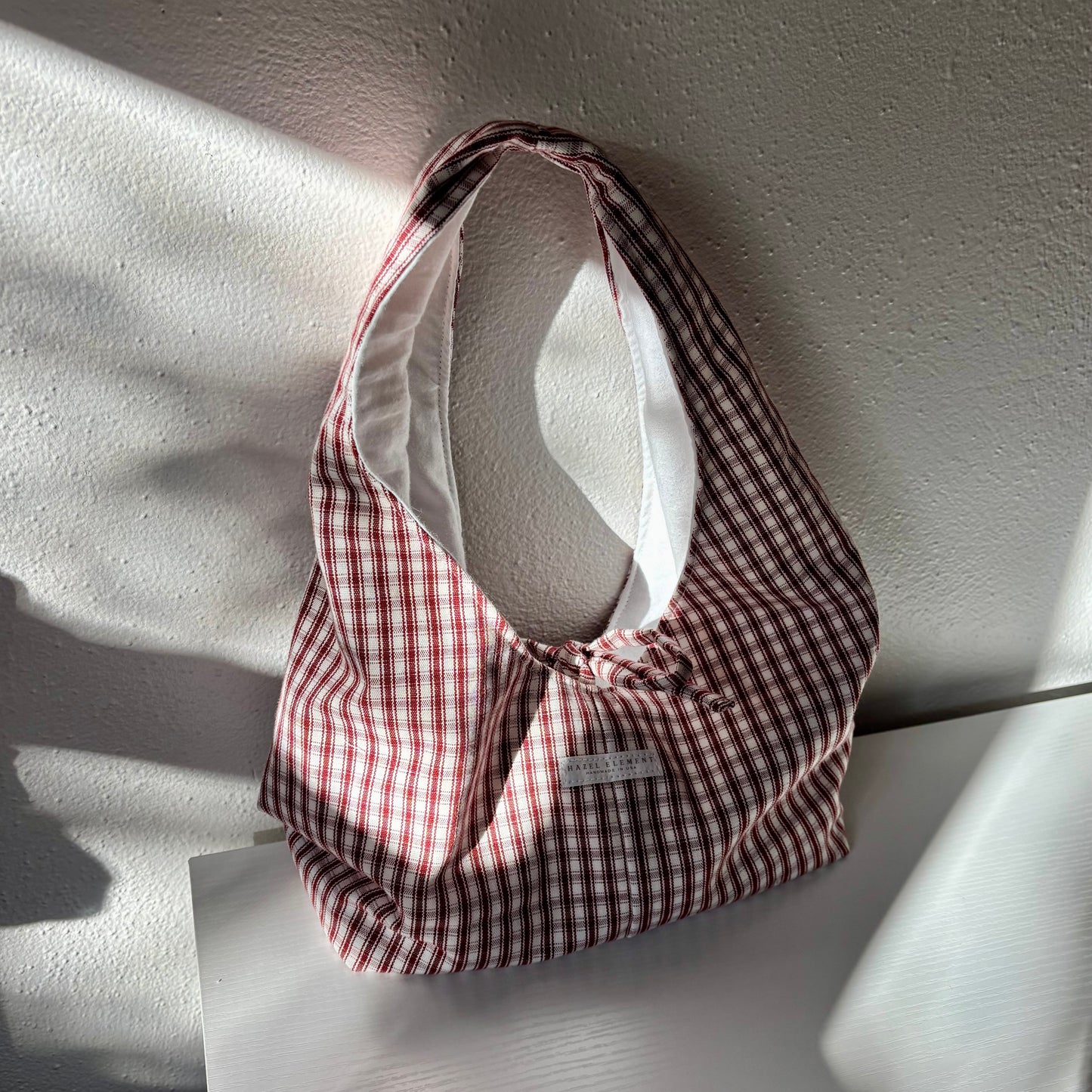 Slouch Shoulder Bag - Red Plaid