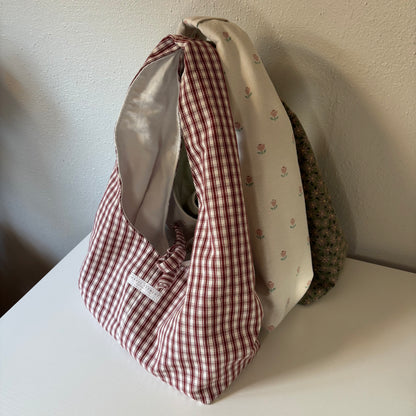 Slouch Shoulder Bag - Red Plaid