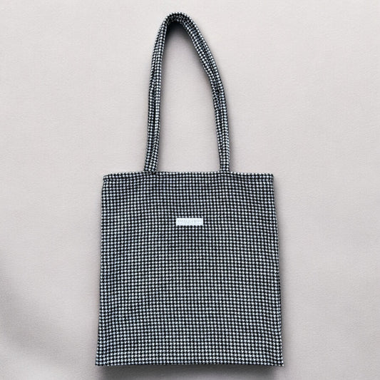 Handmade Houndstooth Plaid Tote